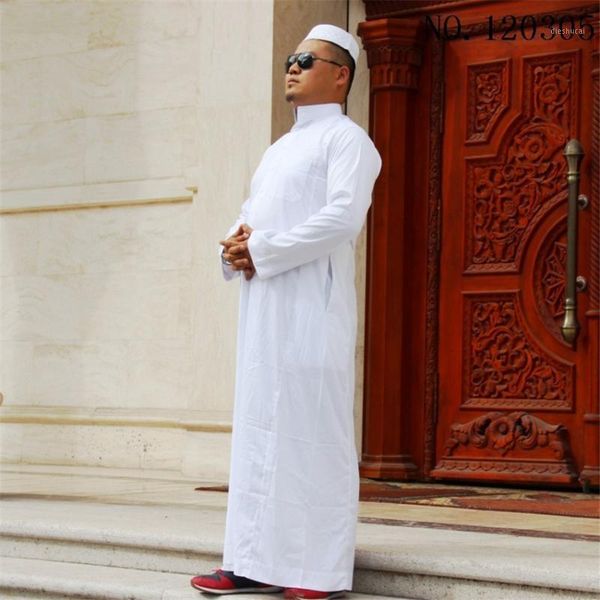 

muslim fashion for men islamic clothing saudi arab dubai robes kaftan abaya eid al-fitr jubba thobe arabic islam long robes1, Red