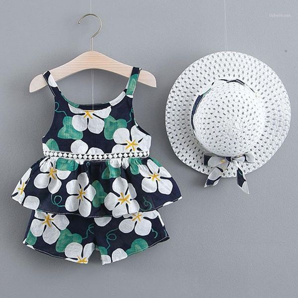 girl clothing set summer girls bohemian girl suits kids floral sling shorts with hat 3pcs suit splicing clothes princess suit1, White
girl clothing set summer girls bohemian girl suits kids floral sling shorts with hat 3pcs suit splicing clothes princess suit1, White
