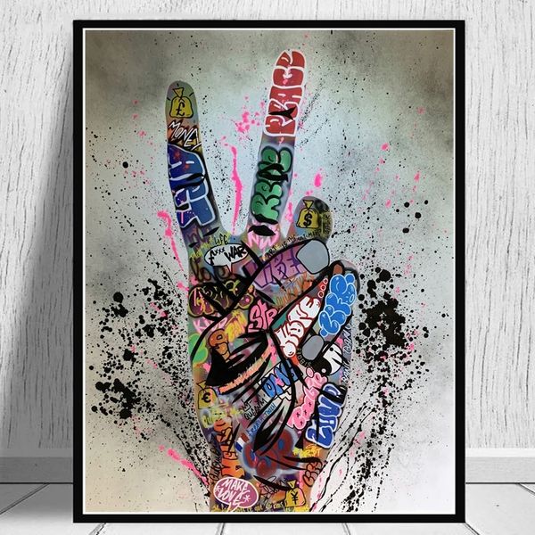 v gesture victory inspiring posters & print graffiti street art canvas oil painting abstract wall art picture for bedroom cuadros home decor
v gesture victory inspiring posters & print graffiti street art canvas oil painting abstract wall art picture for bedroom cuadros home decor