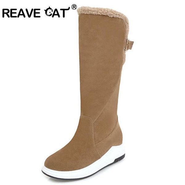 reave cat women half knee boots ladies winter boots buckle increasing buckle fur keep warm flock shoes women new arrival a110, Black
reave cat women half knee boots ladies winter boots buckle increasing buckle fur keep warm flock shoes women new arrival a110, Black