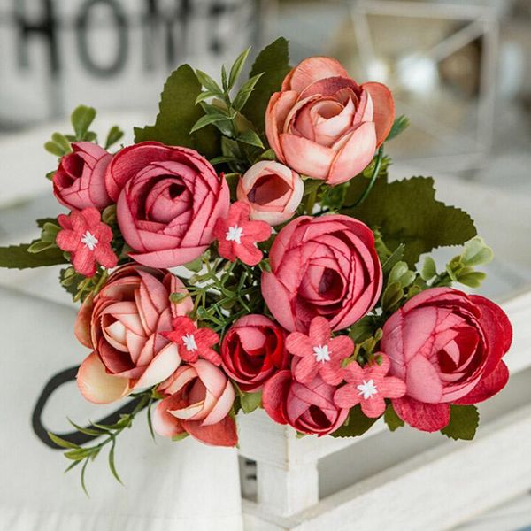 decorative flowers & wreaths 10 heads/1 bouquet silk roses fake bride holding floral for home wedding decoration artificial
decorative flowers & wreaths 10 heads/1 bouquet silk roses fake bride holding floral for home wedding decoration artificial