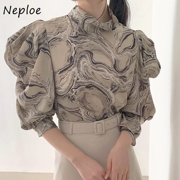 neploe elegant half-high collar ink printing women blouse loose puff sleeve chiffon shirt fashion chic simple femme blusas1, White
neploe elegant half-high collar ink printing women blouse loose puff sleeve chiffon shirt fashion chic simple femme blusas1, White