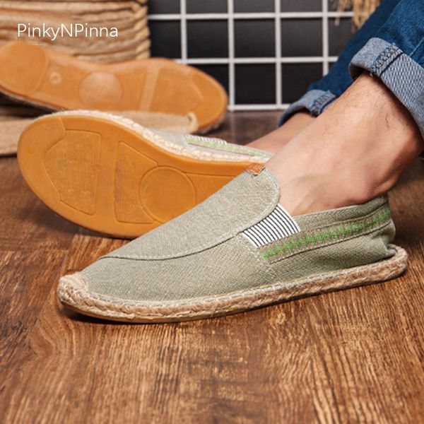 vintage men's casual canvas loafers flat hemp bottom espadrilles driving soft shoes for holiday beach sailing bohemian style 201125, Black
vintage men's casual canvas loafers flat hemp bottom espadrilles driving soft shoes for holiday beach sailing bohemian style 201125, Black