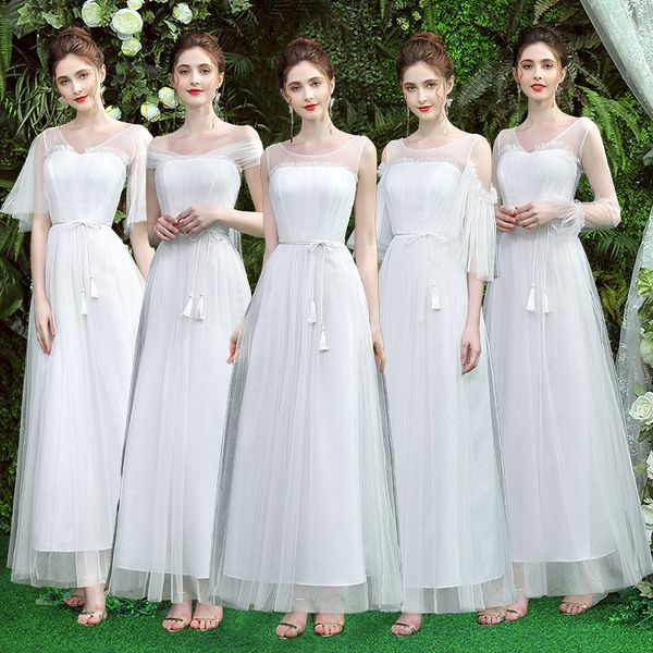 sping one shoulder round v-neck open back slim was thin belt simple fashion elegant bridesmaid dresses 98, White;pink
sping one shoulder round v-neck open back slim was thin belt simple fashion elegant bridesmaid dresses 98, White;pink