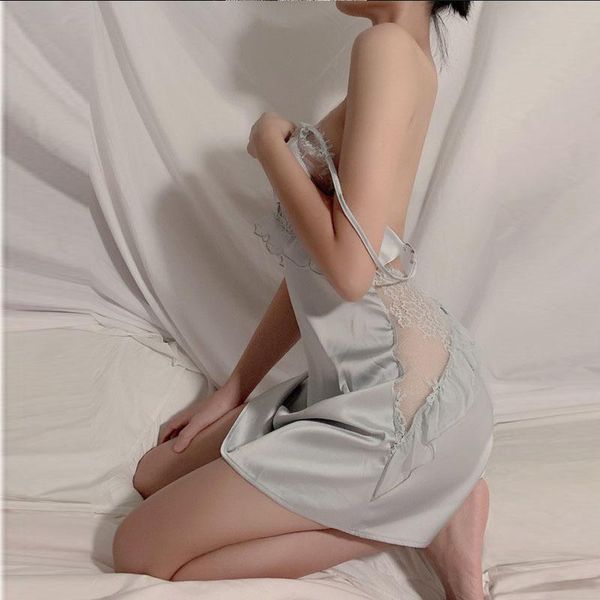 women's sleepwear autumn strap nightdress lace cutout bowknot beauty back nightwear sleepshirts nighties for women satin nighty mu8, Black;red
women's sleepwear autumn strap nightdress lace cutout bowknot beauty back nightwear sleepshirts nighties for women satin nighty mu8, Black;red