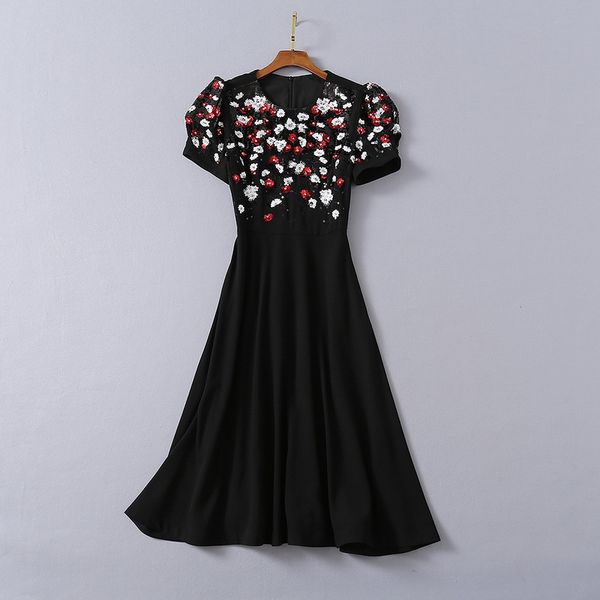 1012 2020 autumn a line short sleeve sequins black crew neck dress prom fashion flora print panelled brand same style sh
1012 2020 autumn a line short sleeve sequins black crew neck dress prom fashion flora print panelled brand same style sh