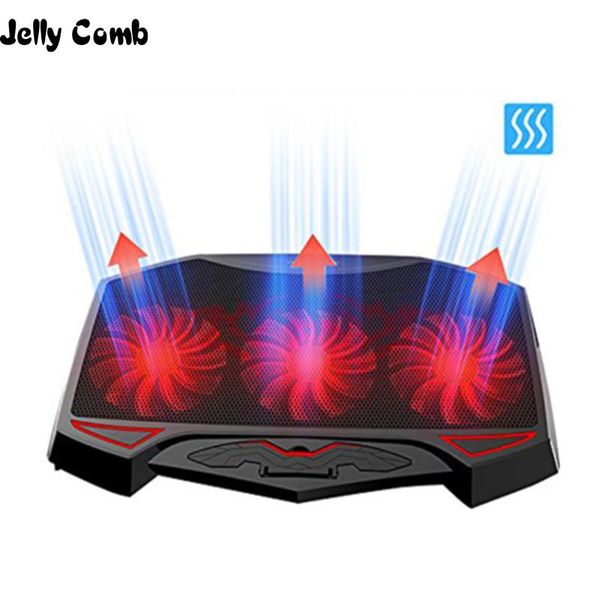 jelly comb 17inch gaming lapcooler notebook cooling pad adjustable speed 2 usb ports and 3 cooling fan lapsand 14" 15.6
jelly comb 17inch gaming lapcooler notebook cooling pad adjustable speed 2 usb ports and 3 cooling fan lapsand 14" 15.6