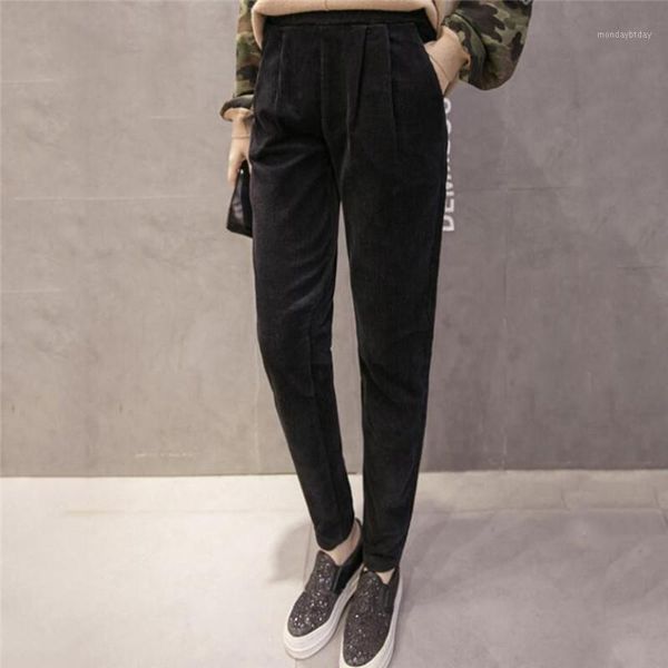 korean harem style pants women's trousersautumn winter elastic waist trousers casual black pants corduroy warm1, Black;white
korean harem style pants women's trousersautumn winter elastic waist trousers casual black pants corduroy warm1, Black;white