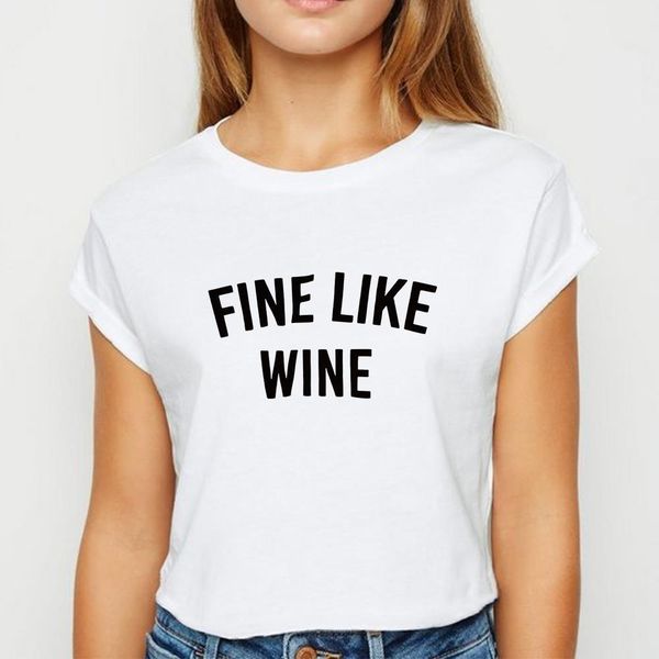 fine like wine letter printing tshirt ladies trendy round neck spring summer casual t shirt harajuku loose persionalized t-shirt, White
fine like wine letter printing tshirt ladies trendy round neck spring summer casual t shirt harajuku loose persionalized t-shirt, White