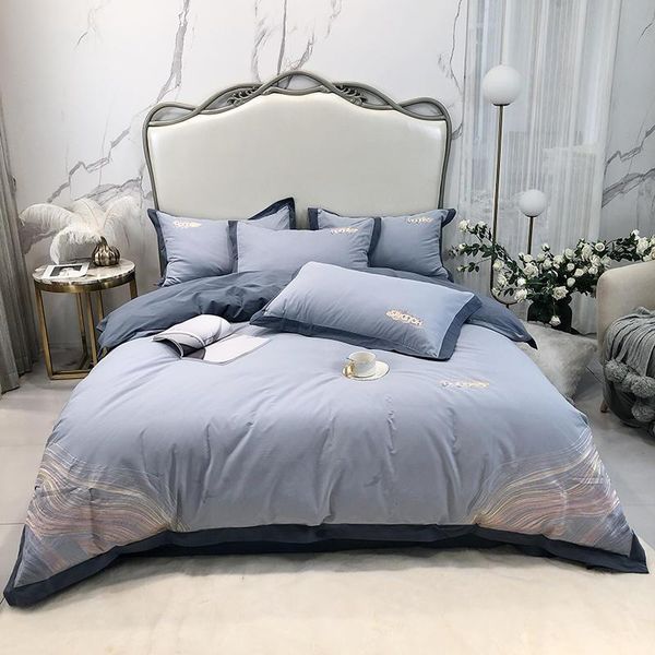 bedding sets blue set sanding embroidery duvet cover long-staple cotton pillowcases king size bed linen 4pcs 2021
bedding sets blue set sanding embroidery duvet cover long-staple cotton pillowcases king size bed linen 4pcs 2021