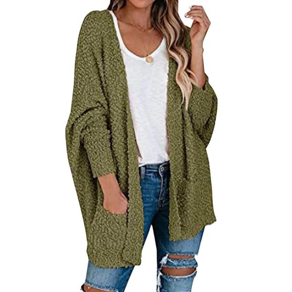 fashion women casual long sleeve solid pocket cardigan blouse coat 2020 autumn winter women girls oversize, White 
fashion women casual long sleeve solid pocket cardigan blouse coat 2020 autumn winter women girls oversize, White