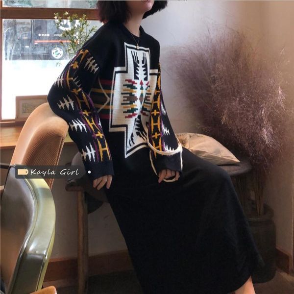 women's sweaters streetwear pullover 2021 autumn and winter style korean retro loose casual knit sweater long-sleeved pull femme, White;black
women's sweaters streetwear pullover 2021 autumn and winter style korean retro loose casual knit sweater long-sleeved pull femme, White;black