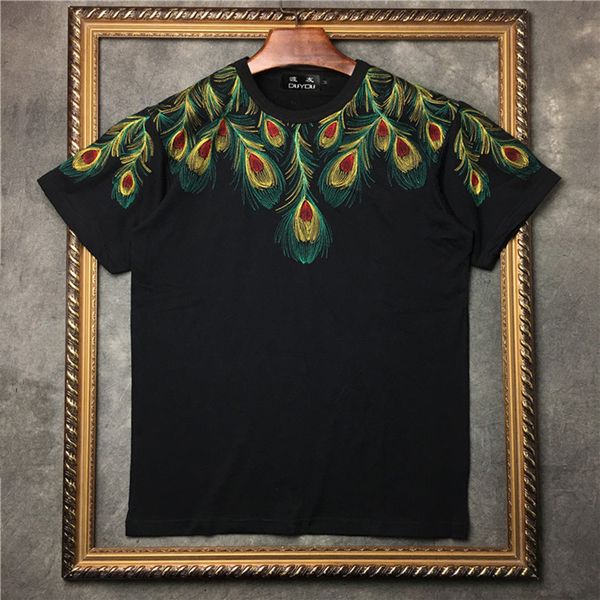 peacock feather embroidery t-shirts fashion summer hip hop casual streetwear tshirts men harajuku short sleeve male nqou, White;black
peacock feather embroidery t-shirts fashion summer hip hop casual streetwear tshirts men harajuku short sleeve male nqou, White;black