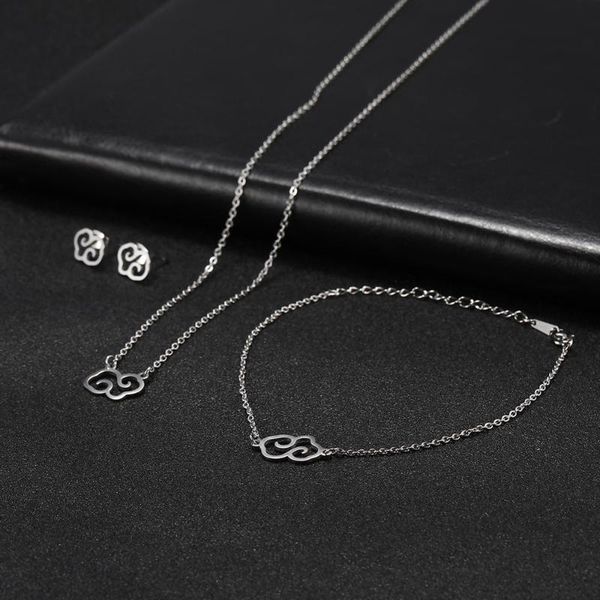 lemegeton cloud necklace jewelry sets stainless steel small necklace bracelet earrings set jewelry accessories, Silver
lemegeton cloud necklace jewelry sets stainless steel small necklace bracelet earrings set jewelry accessories, Silver
