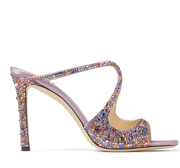 elegant brand anise mules night dressing sandals shoes slip-on style women's high heels party wedding eu43, Black 
elegant brand anise mules night dressing sandals shoes slip-on style women's high heels party wedding eu43, Black