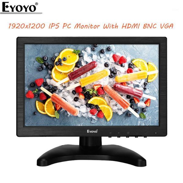 eyoyo em10 10" cctv bnc monitor 1920x1200 ips lcd screen with vga av 16:10 1000:1 pc display for dvd lapdvr ccd camera1
eyoyo em10 10" cctv bnc monitor 1920x1200 ips lcd screen with vga av 16:10 1000:1 pc display for dvd lapdvr ccd camera1