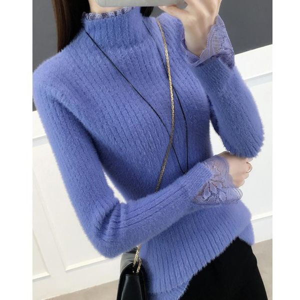 Women's Blouse Winter New High-income Turtleneck Mending Tight Sweater Y6wb, White;black
Women's Blouse Winter New High-income Turtleneck Mending Tight Sweater Y6wb, White;black