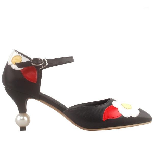 lf60428 show story retro flower d-orsay ankle strap pointed toe exquisite pearl heel dress pump1, Black
lf60428 show story retro flower d-orsay ankle strap pointed toe exquisite pearl heel dress pump1, Black