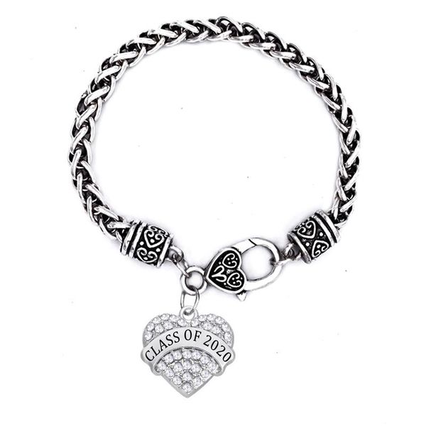 fashion class of 2020 heart rhinestone crystal pendant bracelet for school graduation souvenir gift jewelry, Black
fashion class of 2020 heart rhinestone crystal pendant bracelet for school graduation souvenir gift jewelry, Black
