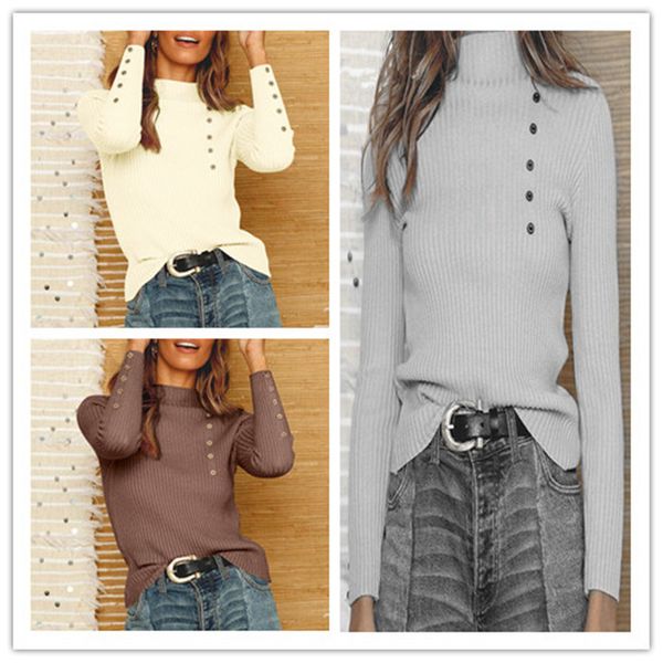 solid color pullover sweater womens turtle neck button slim knits fashion casual women size top, White;black
solid color pullover sweater womens turtle neck button slim knits fashion casual women size top, White;black