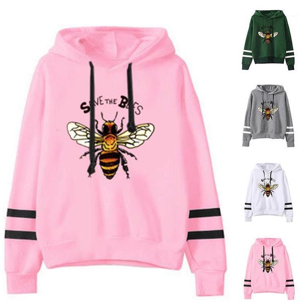 women's hoodies & sweatshirts women hoodie save bees printed double striped long sleeve fleece sweatshirt with hat girls pullovers autu, Black
women's hoodies & sweatshirts women hoodie save bees printed double striped long sleeve fleece sweatshirt with hat girls pullovers autu, Black