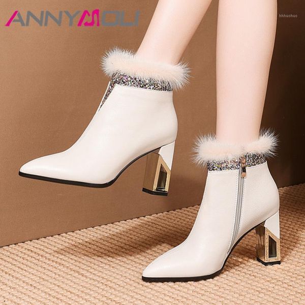 boots annymoli winter ankle women natural genuine leather zip block heel short fur extreme high shoes lady size 34-391, Black
boots annymoli winter ankle women natural genuine leather zip block heel short fur extreme high shoes lady size 34-391, Black