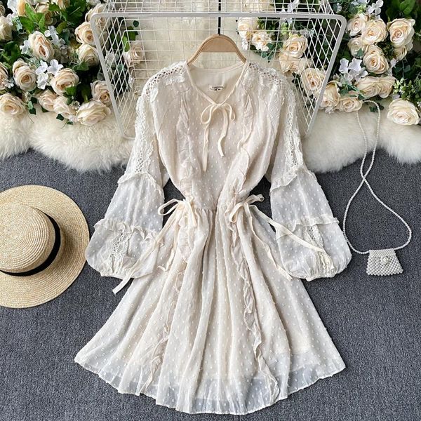 casual dresses 2021 fashion a-line dress women round neck hollow lace long sleeves slim wood ear chiffon elegant vestidos q817, Black;gray
casual dresses 2021 fashion a-line dress women round neck hollow lace long sleeves slim wood ear chiffon elegant vestidos q817, Black;gray