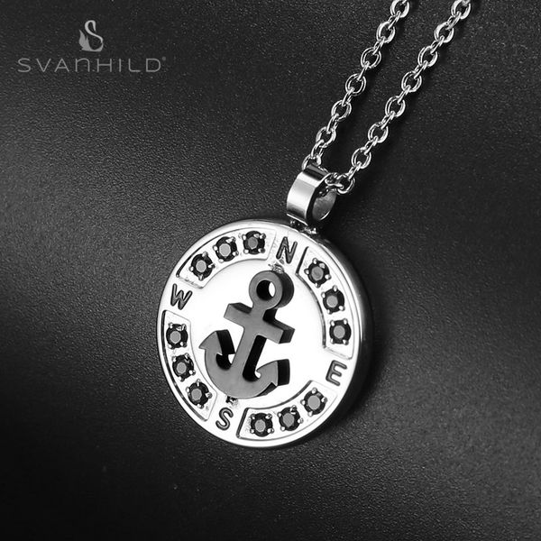 2020 fashion titanium steel pendant necklace compass anchor diamond necklace style accessories, Silver
2020 fashion titanium steel pendant necklace compass anchor diamond necklace style accessories, Silver
