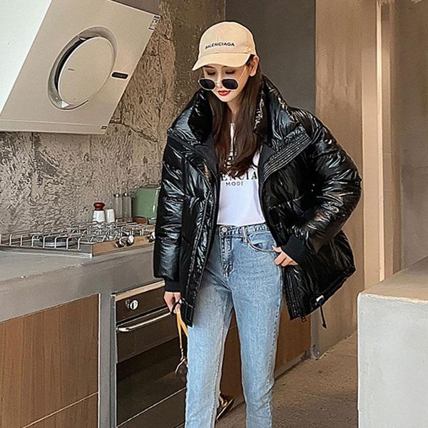 winter new women cotton coat thick loose short female padded jacket fashion stand collar warm outerwear plus size parka bc26, Black
winter new women cotton coat thick loose short female padded jacket fashion stand collar warm outerwear plus size parka bc26, Black
