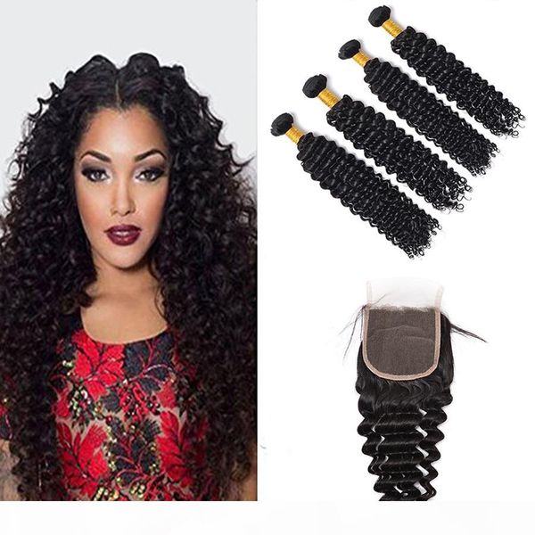indian virgin human hair deep wave 4 bundles with middle 3 part lace closure 5pcs lot unprocessed human hair extensions deep wave, Black;brown
indian virgin human hair deep wave 4 bundles with middle 3 part lace closure 5pcs lot unprocessed human hair extensions deep wave, Black;brown