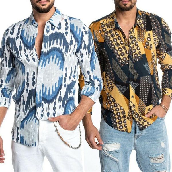 men's casual shirts 2021 brand leisure print men long sleeve buttoned loose fashion beach hawaiian shirt -3xl drop, White;black
men's casual shirts 2021 brand leisure print men long sleeve buttoned loose fashion beach hawaiian shirt -3xl drop, White;black