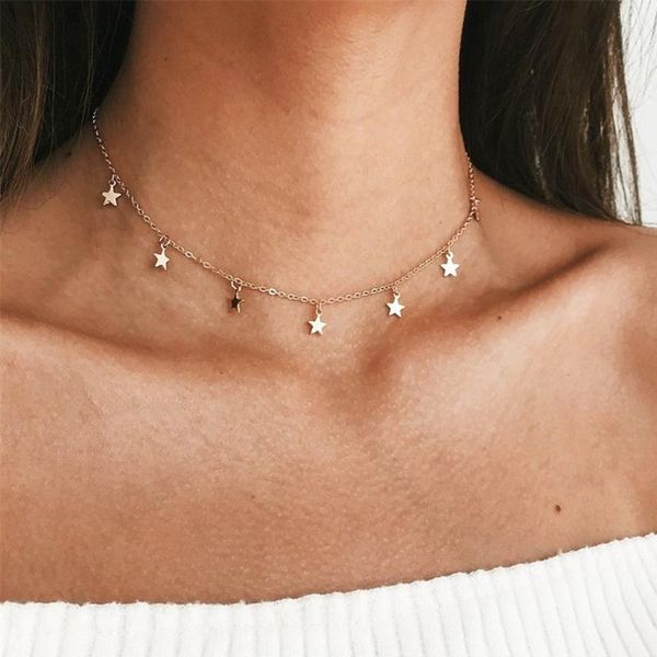 мода звезда ожерелье женщины choker kolye нежный золотой цвет звезда ожерелье бохо хокуровые коллер фемме цепочка воротник ювелирные изделия, Black
мода звезда ожерелье женщины choker kolye нежный золотой цвет звезда ожерелье бохо хокуровые коллер фемме цепочка воротник ювелирные изделия, Black