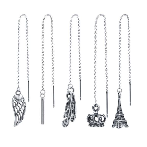 dangle & chandelier zs punk rock 316l stainless steel drop earrings 2 pcs vintage hiphop feather earring gothic crown jewelry for men women, Silver
dangle & chandelier zs punk rock 316l stainless steel drop earrings 2 pcs vintage hiphop feather earring gothic crown jewelry for men women, Silver