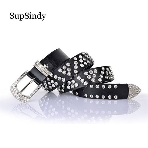belts supsindy women's leather belt fashion punk rhinestone rivets designer for women female, Black;brown
belts supsindy women's leather belt fashion punk rhinestone rivets designer for women female, Black;brown