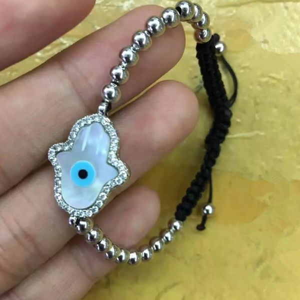 beaded, strands 10pcs/lot blue eye hamsa mother of pearl with cz inlay beads bracelet, Black
beaded, strands 10pcs/lot blue eye hamsa mother of pearl with cz inlay beads bracelet, Black