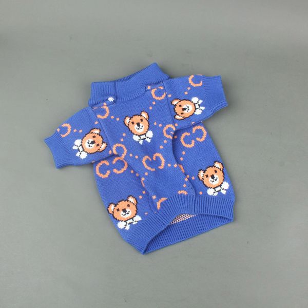 blue bear pattern decoration winter dog apparel trendy brand small and medium-sized pet warm sweater high-end luxury
blue bear pattern decoration winter dog apparel trendy brand small and medium-sized pet warm sweater high-end luxury