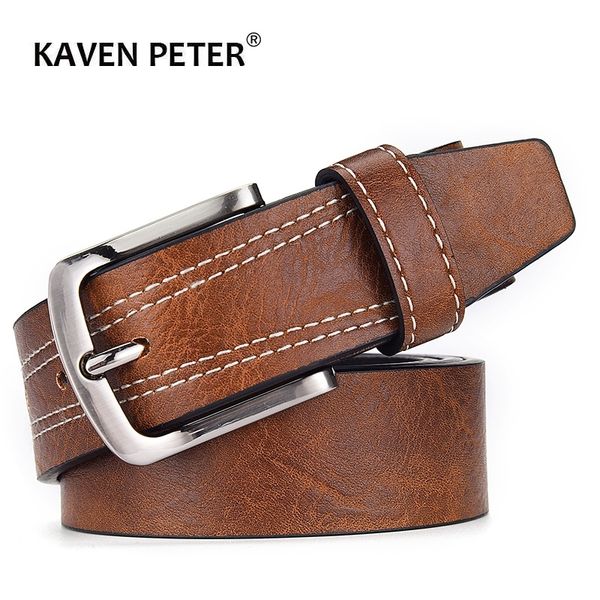 belts men leather business designer belt men vintage luxury pin buckles for trousers brown black navy color 201106, Black;brown 
belts men leather business designer belt men vintage luxury pin buckles for trousers brown black navy color 201106, Black;brown