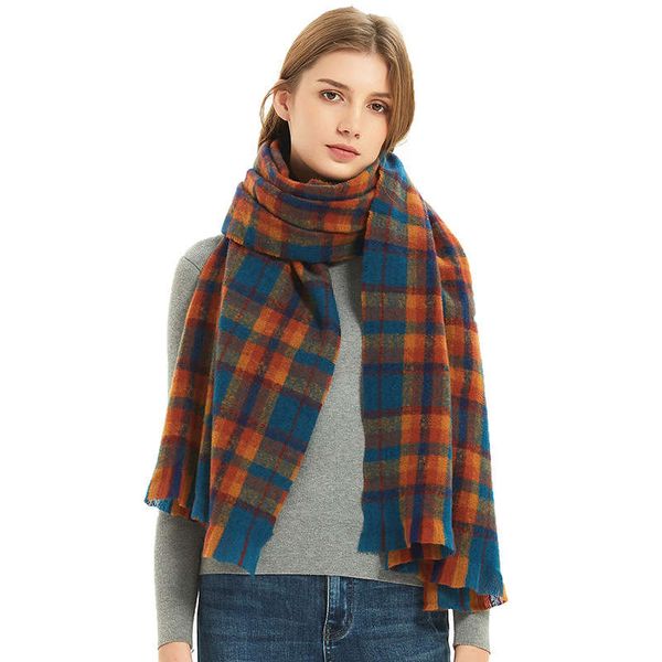 new bib men and women lovers warm shawl barbed plaid scarf in autumn / winter 2020, Blue;gray
new bib men and women lovers warm shawl barbed plaid scarf in autumn / winter 2020, Blue;gray