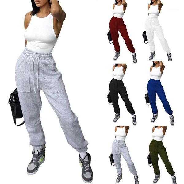pants fashion high waist ankle banded pants with big pockets womens casual sweatpants womens designer sport, Black;white
pants fashion high waist ankle banded pants with big pockets womens casual sweatpants womens designer sport, Black;white
