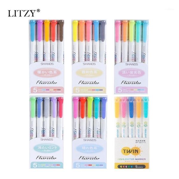 5/7pcs/set japanese colour double headed highlighter pen student diy drawing fluorescent marker pens for scribble stationery1, Black;red
5/7pcs/set japanese colour double headed highlighter pen student diy drawing fluorescent marker pens for scribble stationery1, Black;red