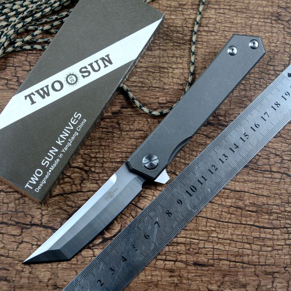 twosun pocket knives ts20 d2 tanto blade tc4 titanium handle utility survival outdoor hunting fast open
twosun pocket knives ts20 d2 tanto blade tc4 titanium handle utility survival outdoor hunting fast open