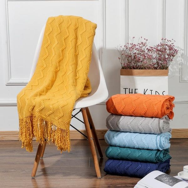 solid double wave pattern fleece knitted blanket sofa office nap towel blankets summer light thin air conditioning quilt
solid double wave pattern fleece knitted blanket sofa office nap towel blankets summer light thin air conditioning quilt