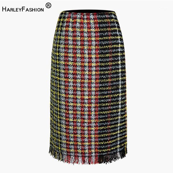 harleyfashion stunning customized fabric vintage tweed skirt colorfull plaid fall winter slim straight tassel skirt, Black
harleyfashion stunning customized fabric vintage tweed skirt colorfull plaid fall winter slim straight tassel skirt, Black