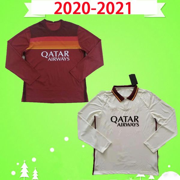 long sleeve 2020 2021 soccer jerseys de rossi roma dzeko totti zaniolo perotti 20 21 full football shirt home away red white uniforms, Black;yellow
long sleeve 2020 2021 soccer jerseys de rossi roma dzeko totti zaniolo perotti 20 21 full football shirt home away red white uniforms, Black;yellow