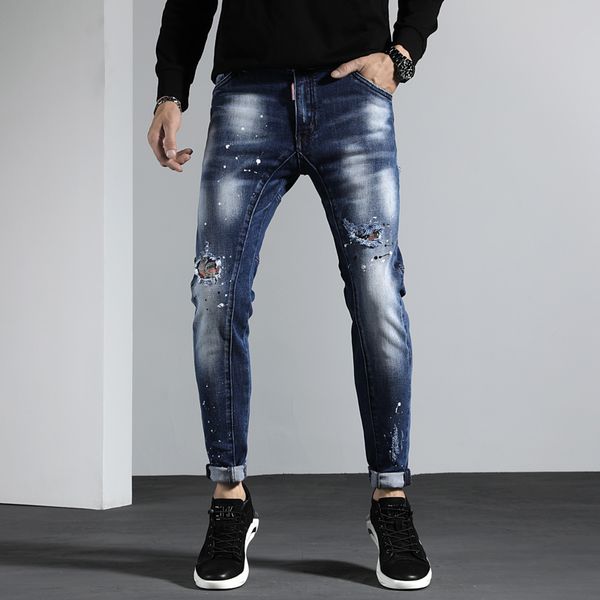 2021 new jeans for ripped men painted thin strain pants embroidered hip hip-hop embroidery blue spring qmyy
2021 new jeans for ripped men painted thin strain pants embroidered hip hip-hop embroidery blue spring qmyy
