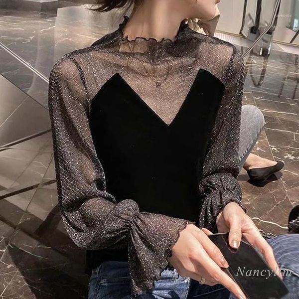 t-shirt for women 2021 spring autumn new velvet long sleeves mesh shirt female lady all-match tees nancylim1, White
t-shirt for women 2021 spring autumn new velvet long sleeves mesh shirt female lady all-match tees nancylim1, White