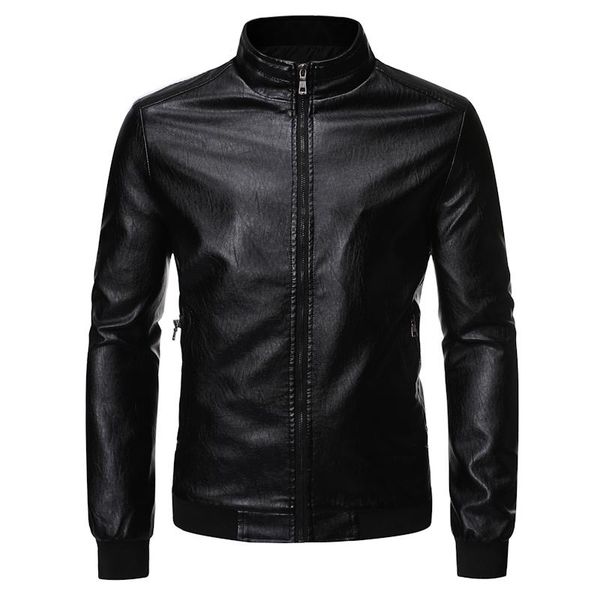 men pu leather jacket 2020 new motorcycle jacket coat simple solid fashion casual men outerwear jaqueta de couro, Black
men pu leather jacket 2020 new motorcycle jacket coat simple solid fashion casual men outerwear jaqueta de couro, Black