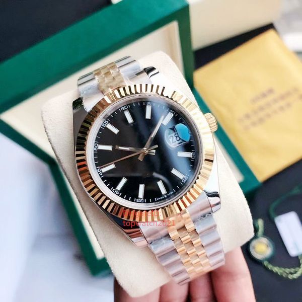 2020 classic wristwatch men's watch 41mm stainless steel strap original buckle automatic mechanical waterproof date watches, Slivery;brown
2020 classic wristwatch men's watch 41mm stainless steel strap original buckle automatic mechanical waterproof date watches, Slivery;brown