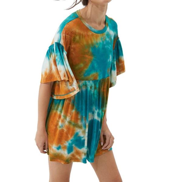 2021 tiedye printed casual boho beach dresses womens o-neck party summer dress vintage short sleeve loose mini dress streetwear, White;black
2021 tiedye printed casual boho beach dresses womens o-neck party summer dress vintage short sleeve loose mini dress streetwear, White;black