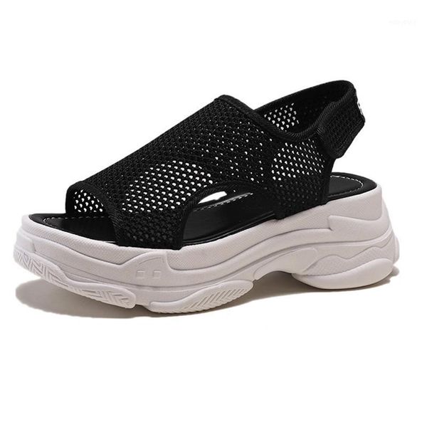 women platform sandals summer mesh breathable slip on casual female open-toe white outdoor beach sandals chunky woman shoes1, Black
women platform sandals summer mesh breathable slip on casual female open-toe white outdoor beach sandals chunky woman shoes1, Black